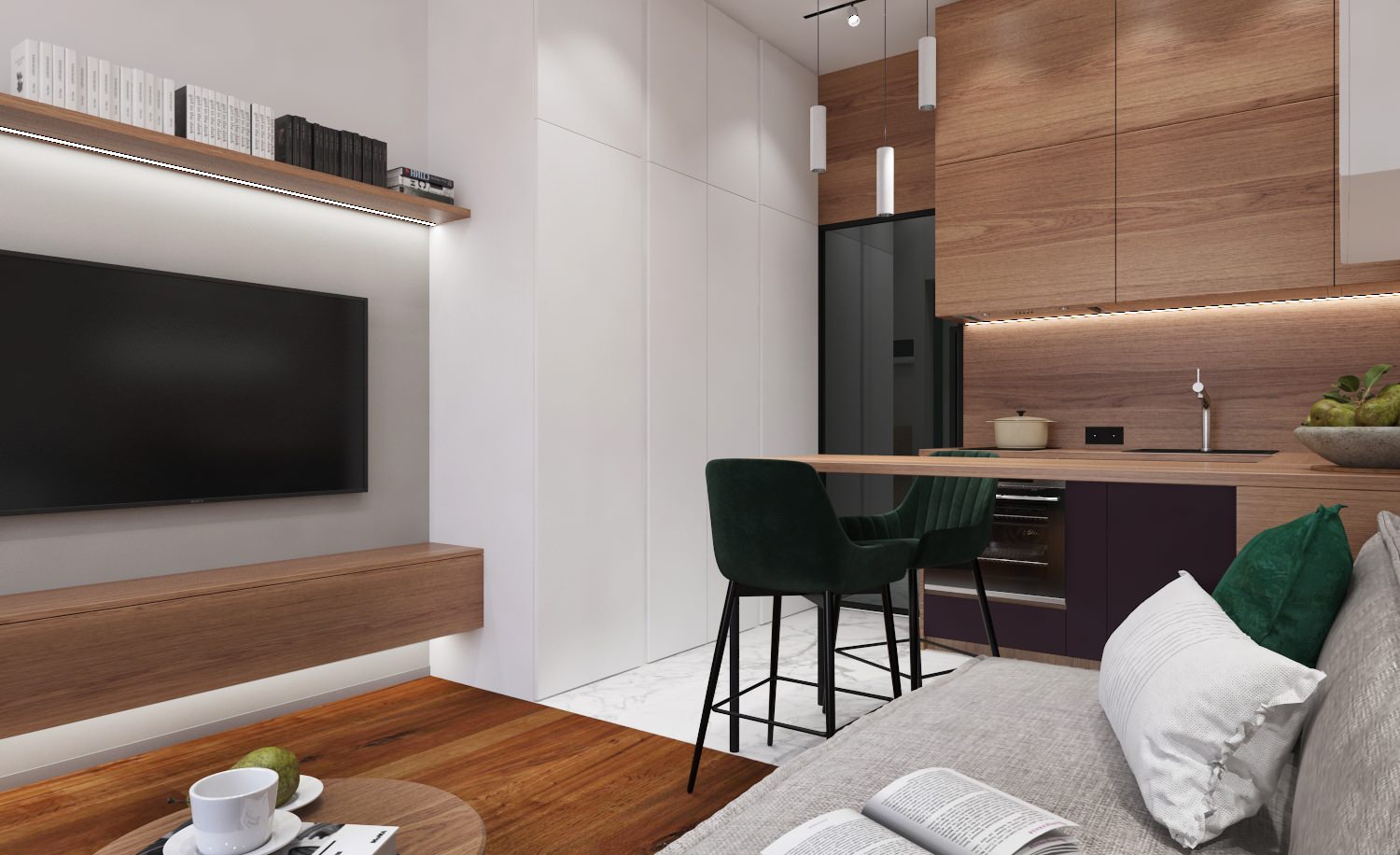 Обложка проекта: Квартира-студия в ЖК "Граф Орлов"