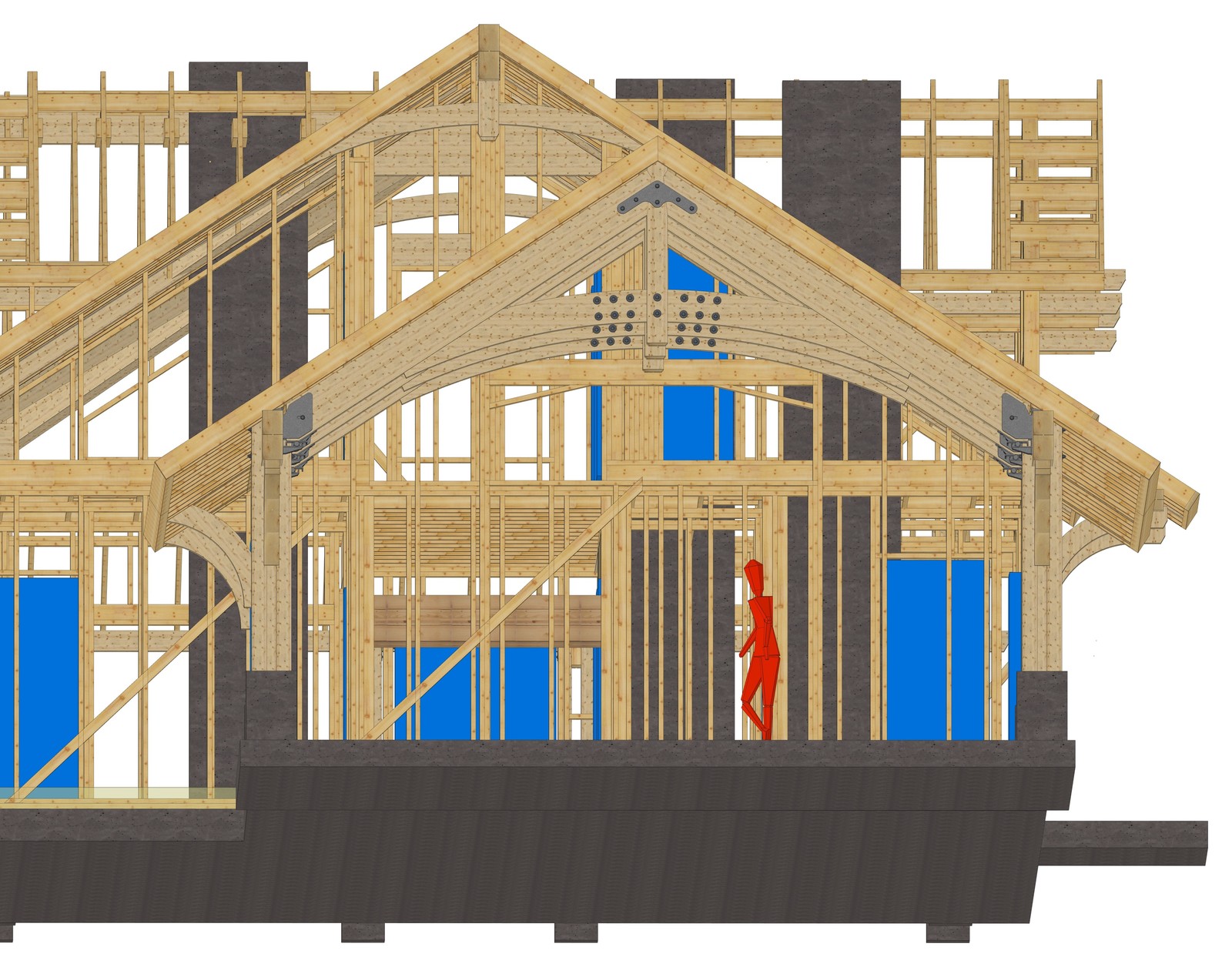 Тимбер Фрейм - проект деревянных конструкций (КД)