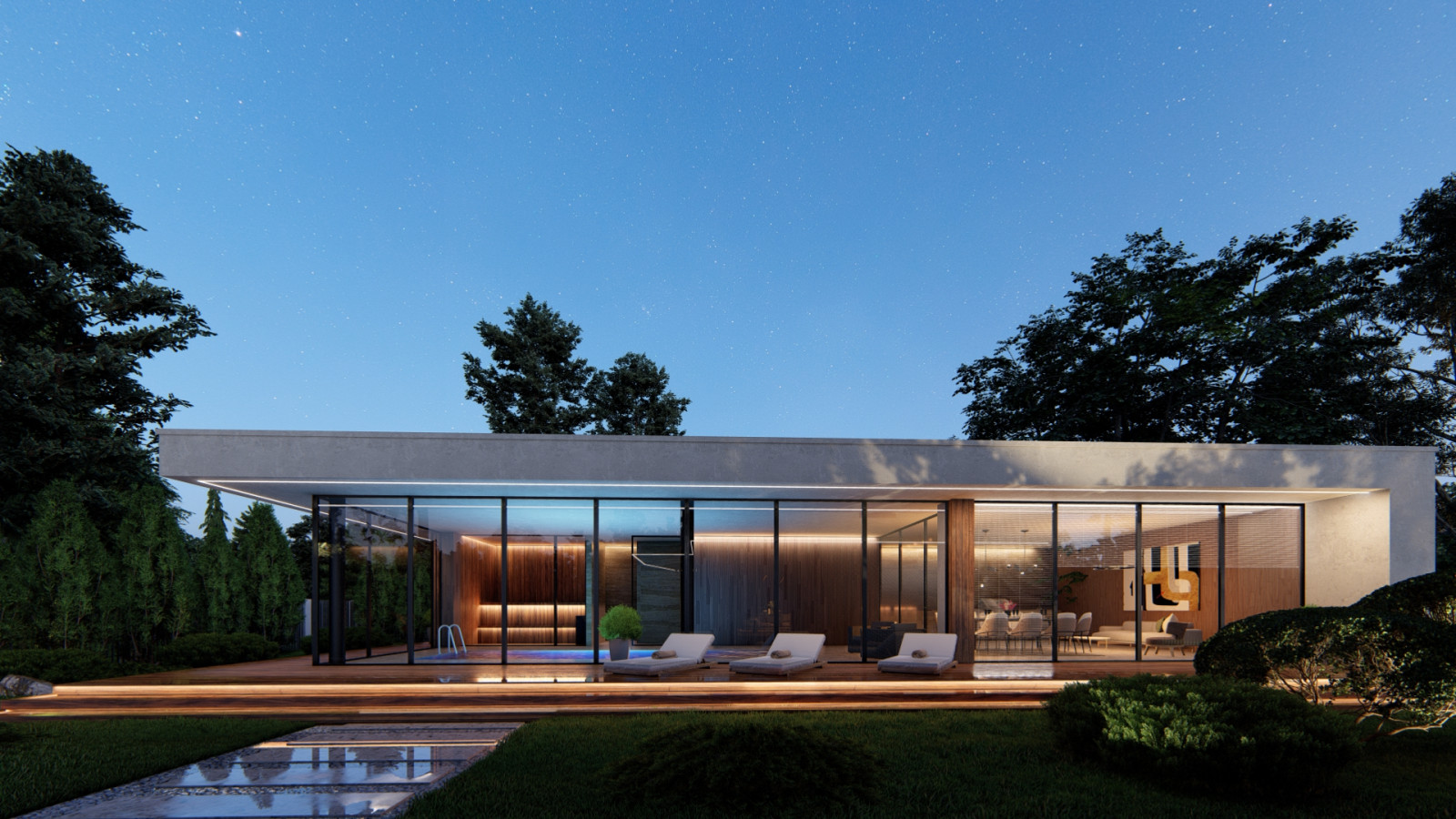 Современный загородный дом с СПА комплексом