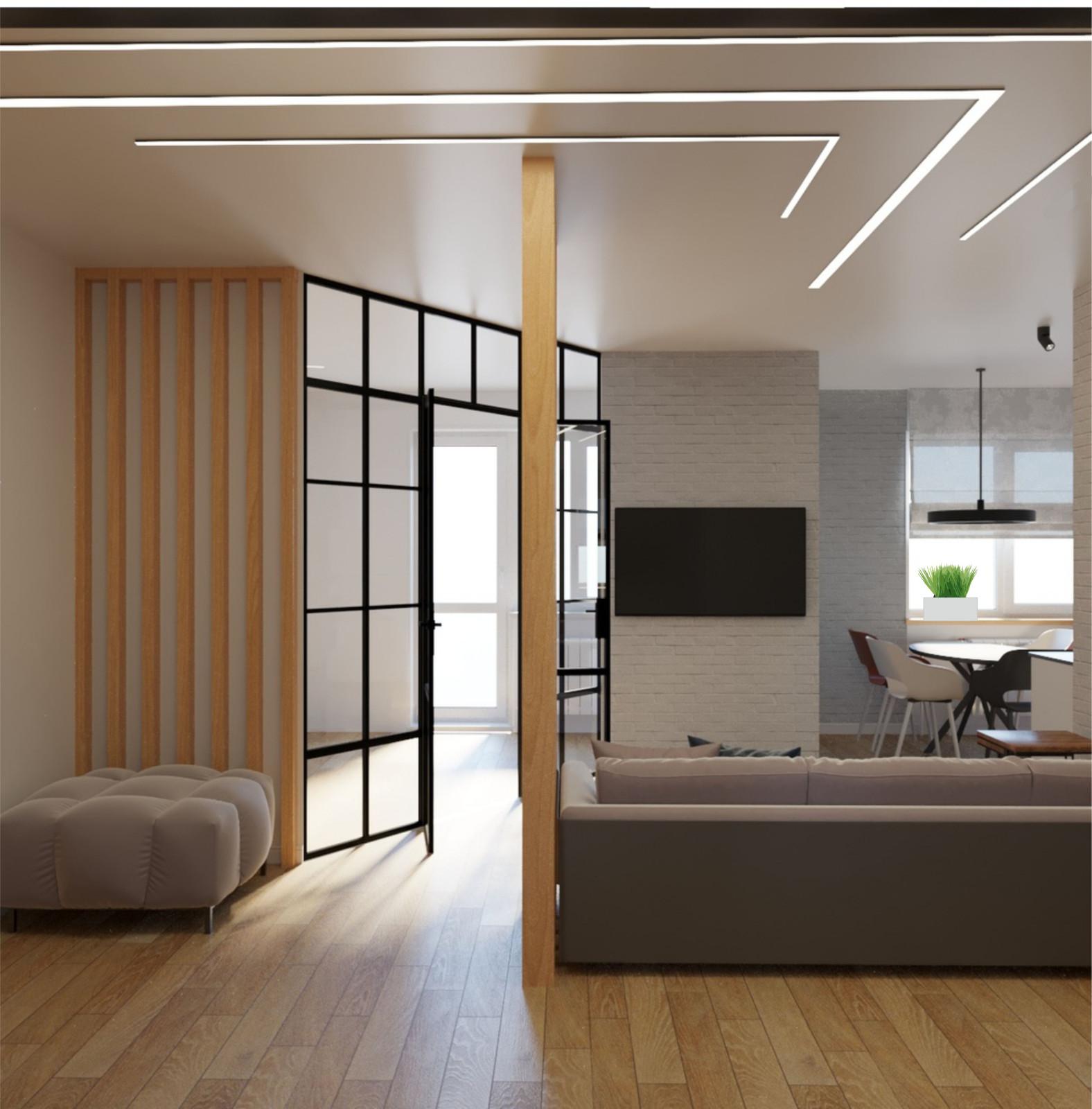 Свободная планировка.