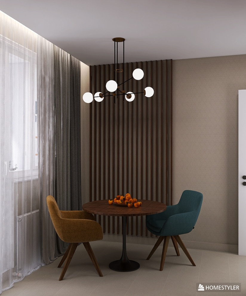 Однокомнатная квартира в стиле Midchentury