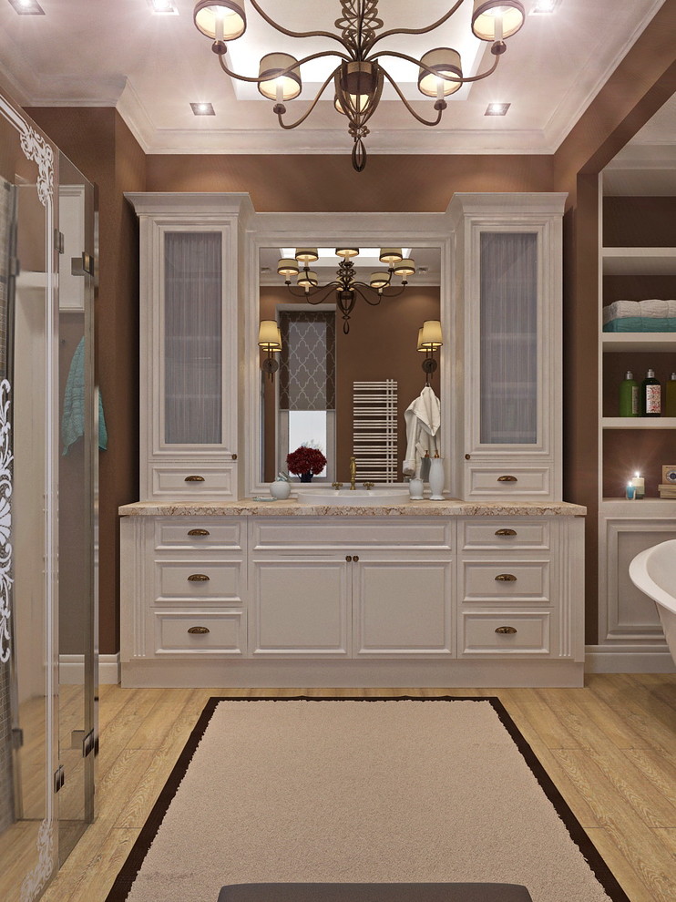 Коттедж в Пестово, интерьер ванной комнаты