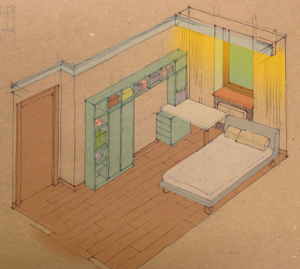 Обложка проекта: Концепция | Гостиная и Детская | Реконструкция и Трансформация | 2016