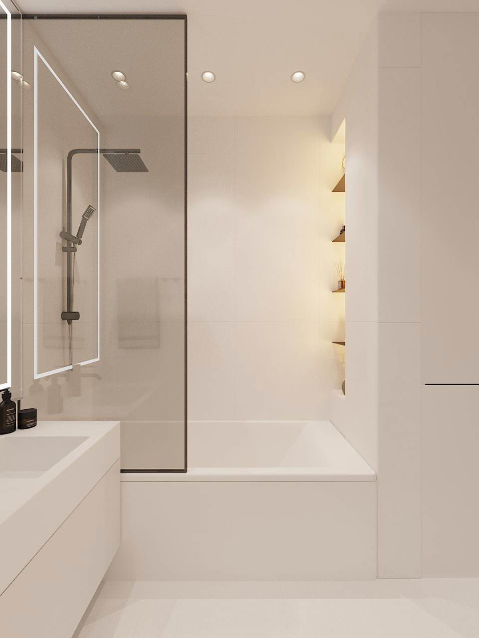 Ванная комната с современном стиле