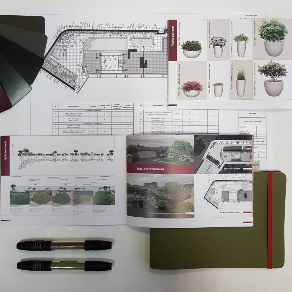 Обложка проекта: Проект эксплуатируемой кровли. Москва, ул.Остоженка