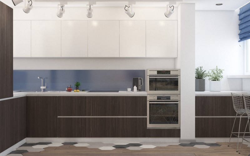 Дизайн квартиры студии 44 квадратных метра