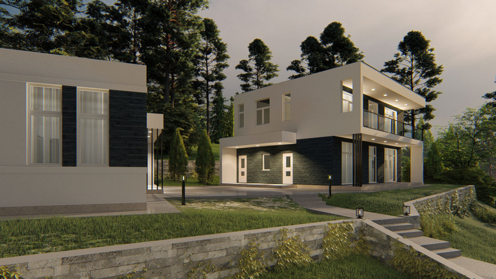 Обложка проекта: Дом из газобетона в современном стиле