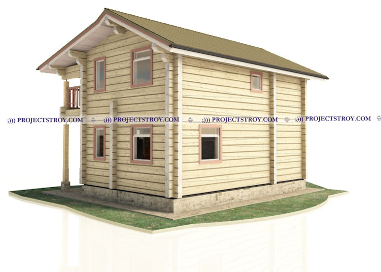 Небольшой дом из лафета