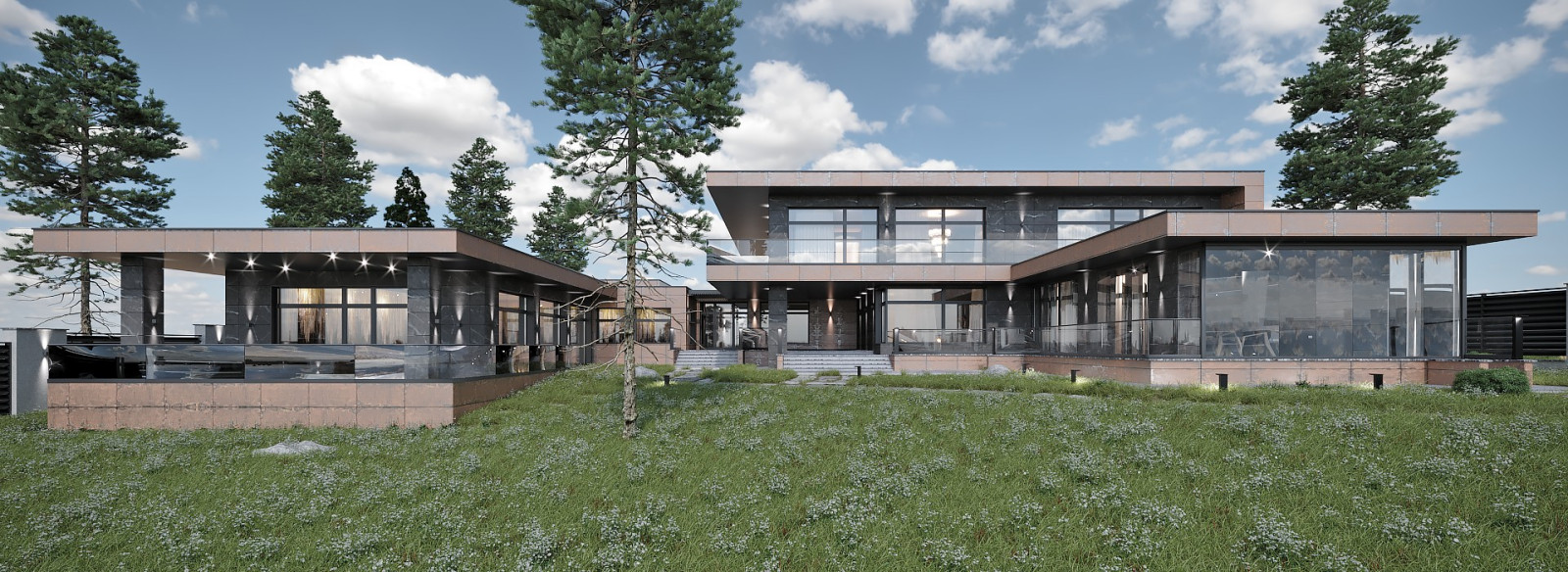 Современный дом на берегу Волги