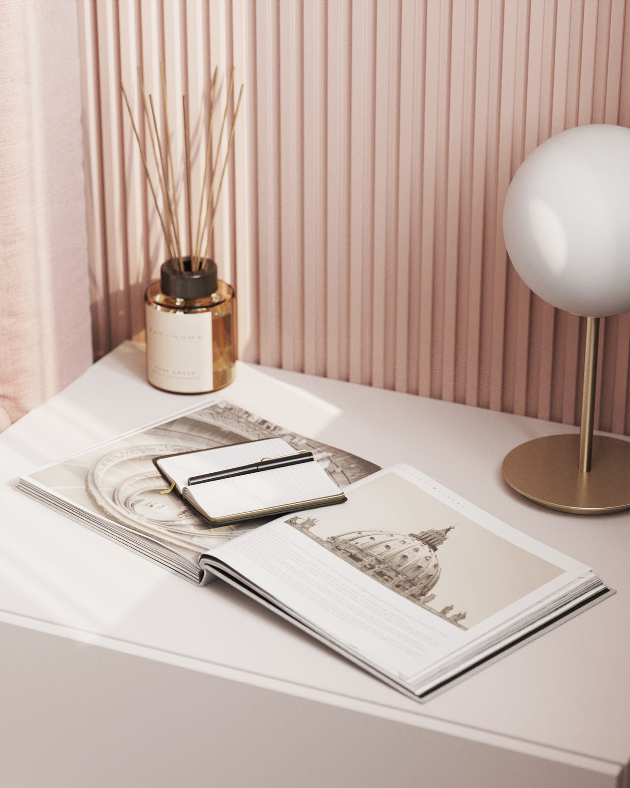 Спальня в розовых тонах