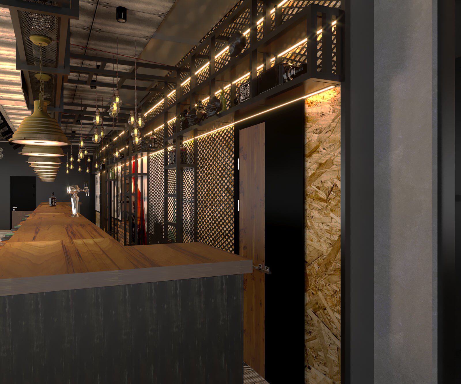 Дизайн-проект ресторана для Harley-Davidson Самара