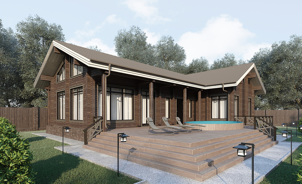 Обложка проекта: Дом из профилированного бруса 200х142.