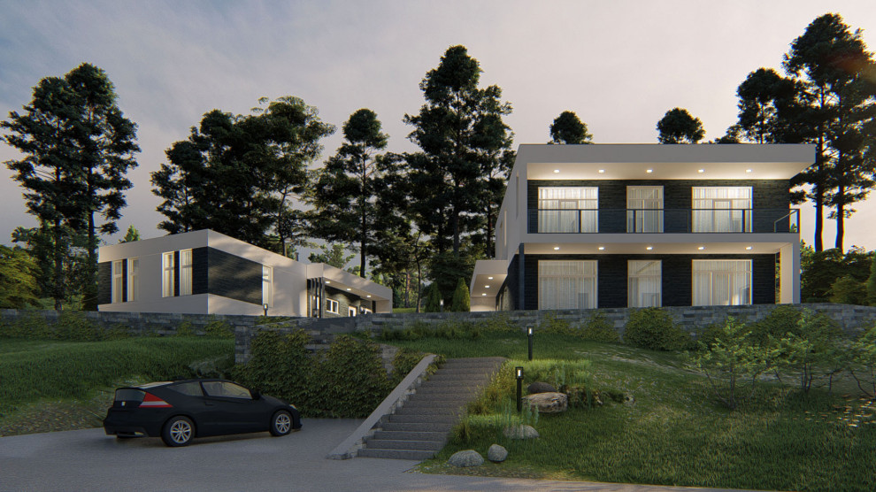 Дом из газобетона в современном стиле