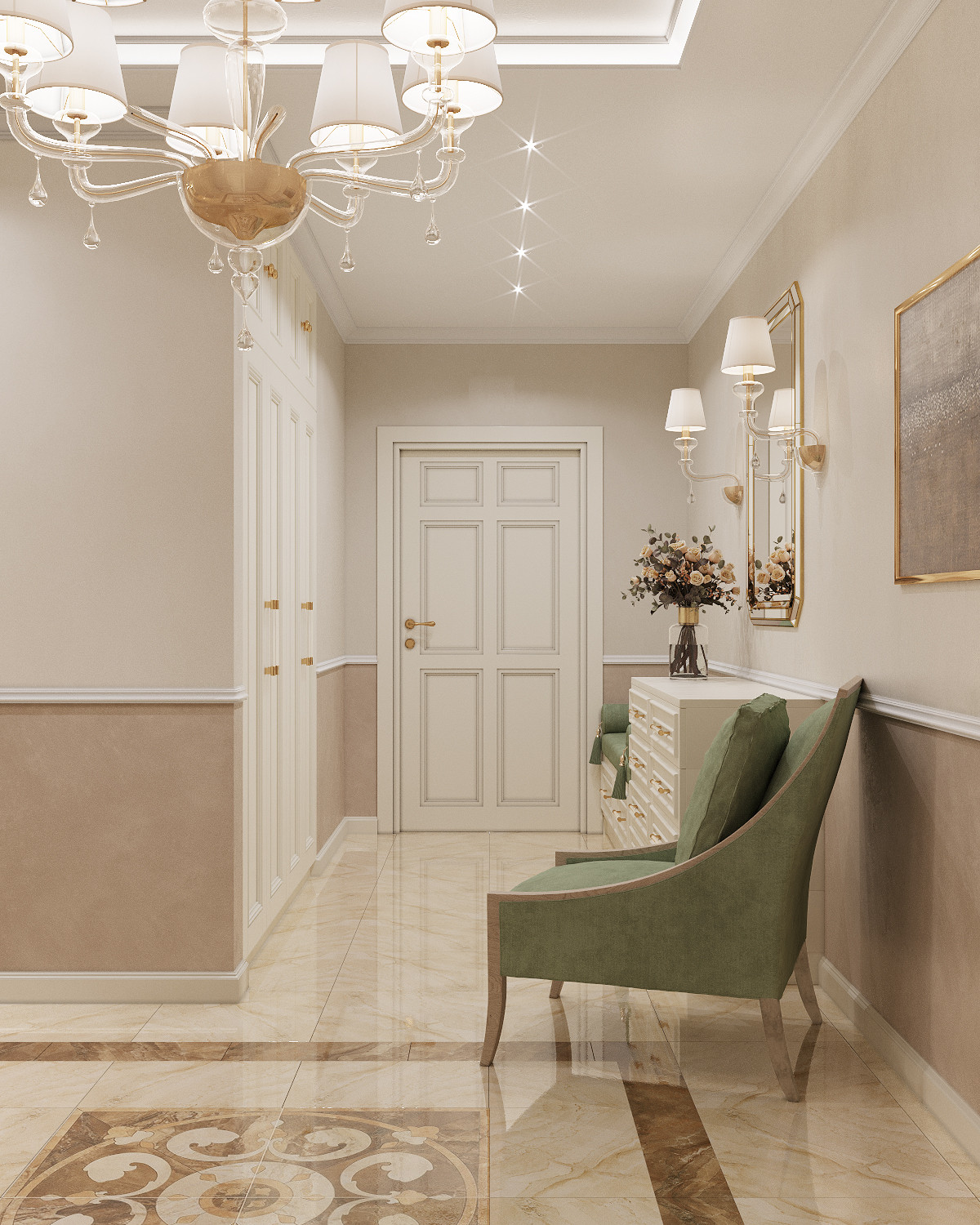 Дизайн квартиры в неоклассическом стиле