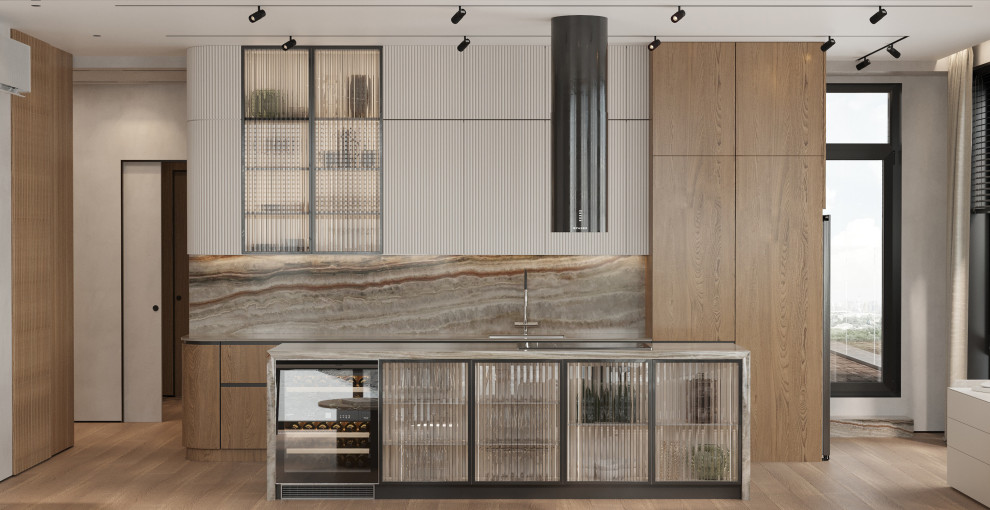 Интерьер видовой квартиры с террасой