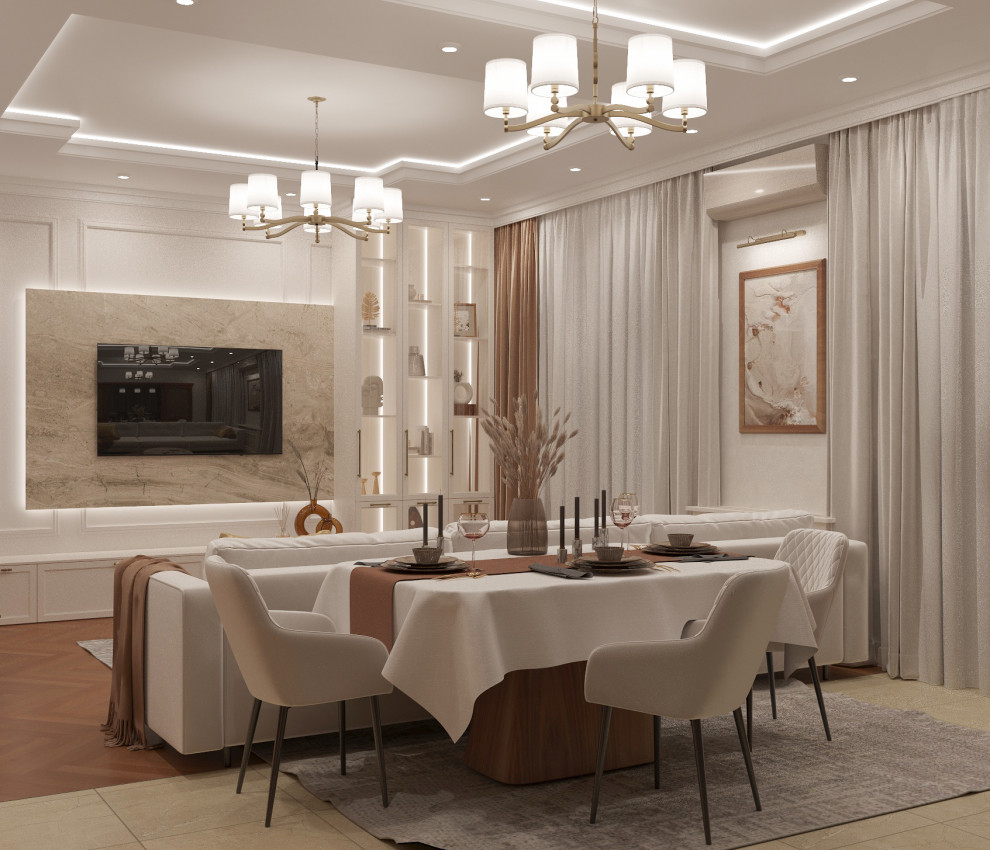 Интерьер гостиной загородного дома