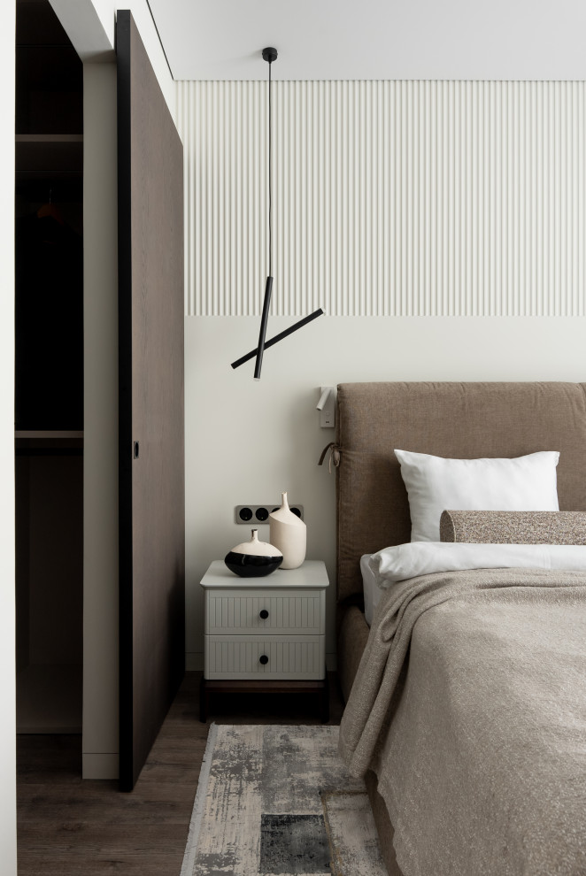 Квартира для семейной пары в серых и бежевых тонах