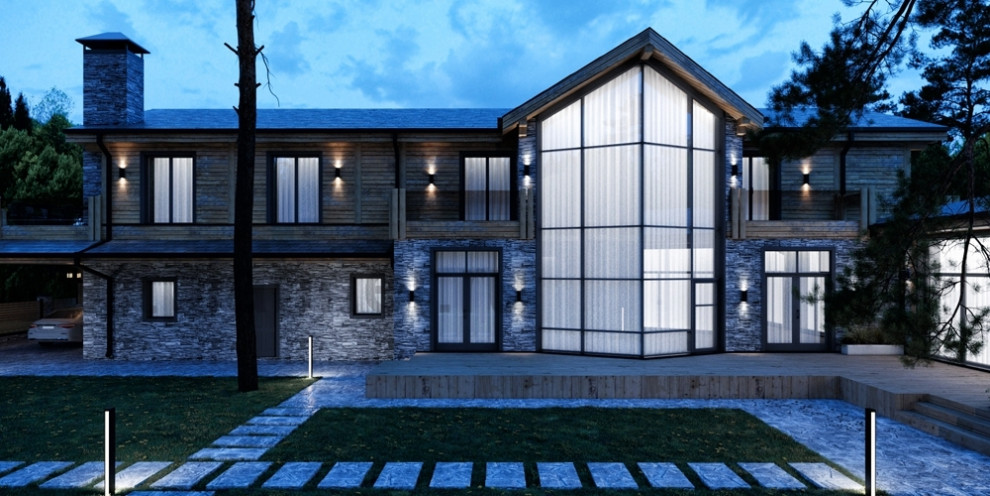 Частная архитектура "Загородный дом в стиле шале"