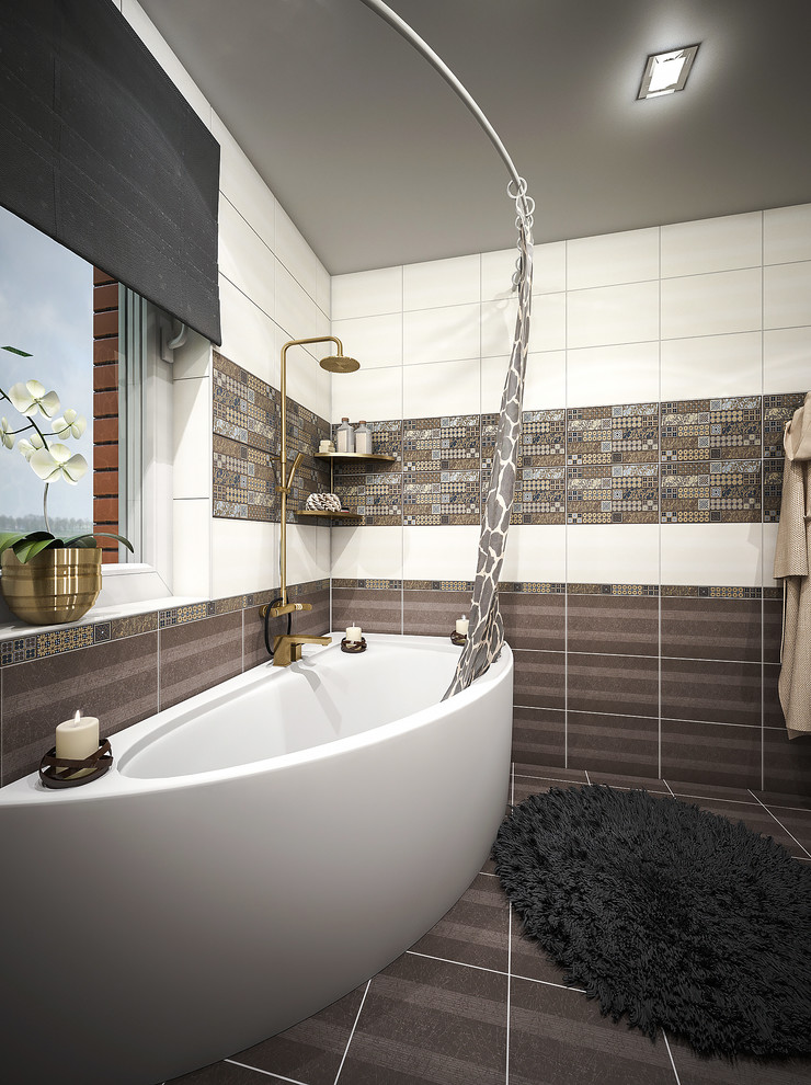 Дизайн-проект интерьера санузла в частном доме.