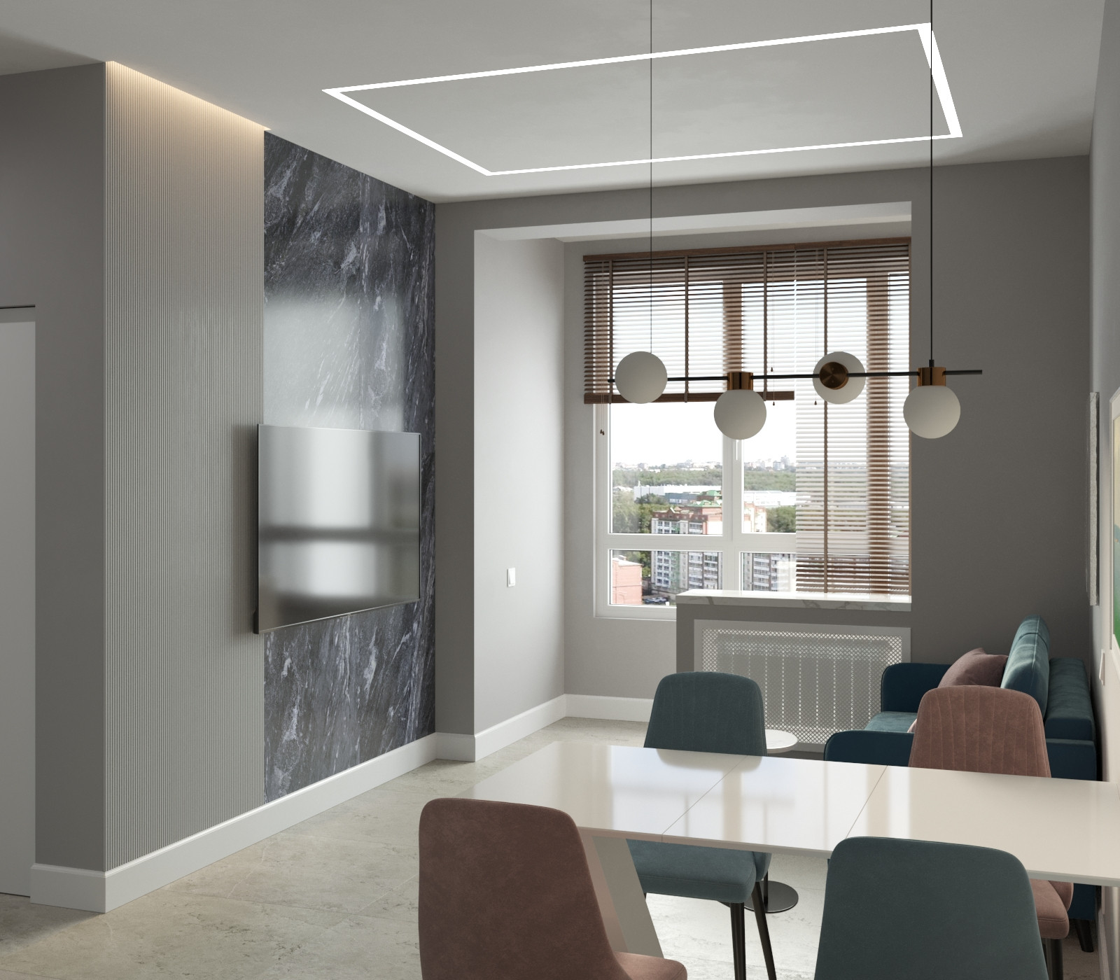 Квартира в стиле  "Фьюжн"  2024 г.