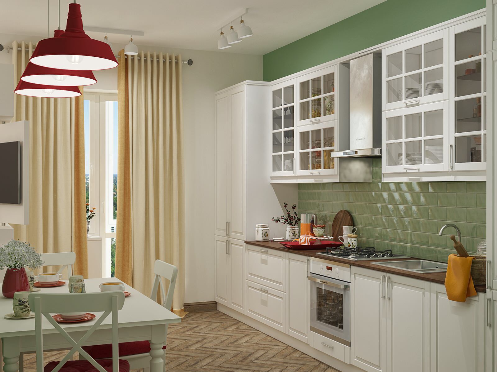 Яркий проект с мебелью и освещением ИКЕА