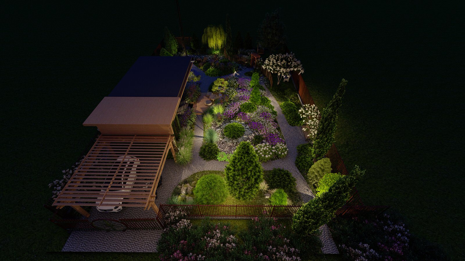 Каменистые устройства на участке 7 соток. "День/Ночь"