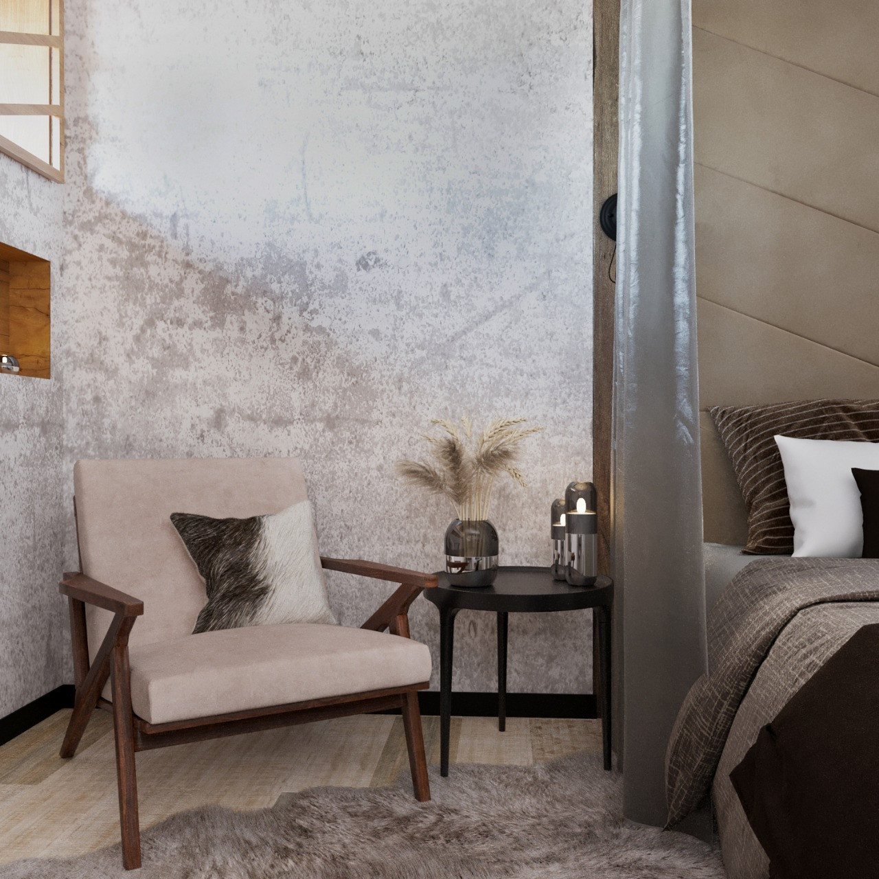 Дизайн проект интерьера номера Шале