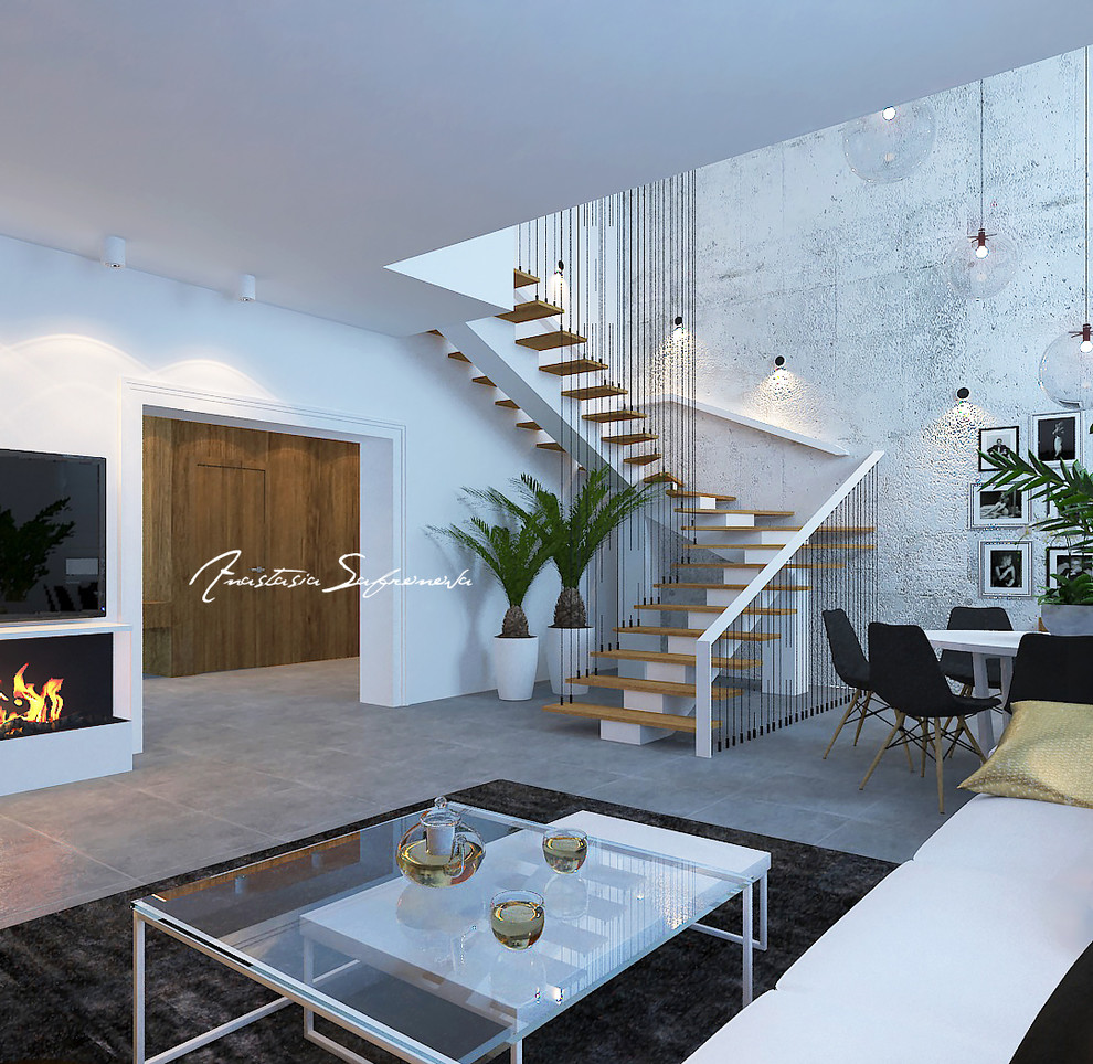 Дизайн интерьера первогот этажа дома в п.Солнечный Берег