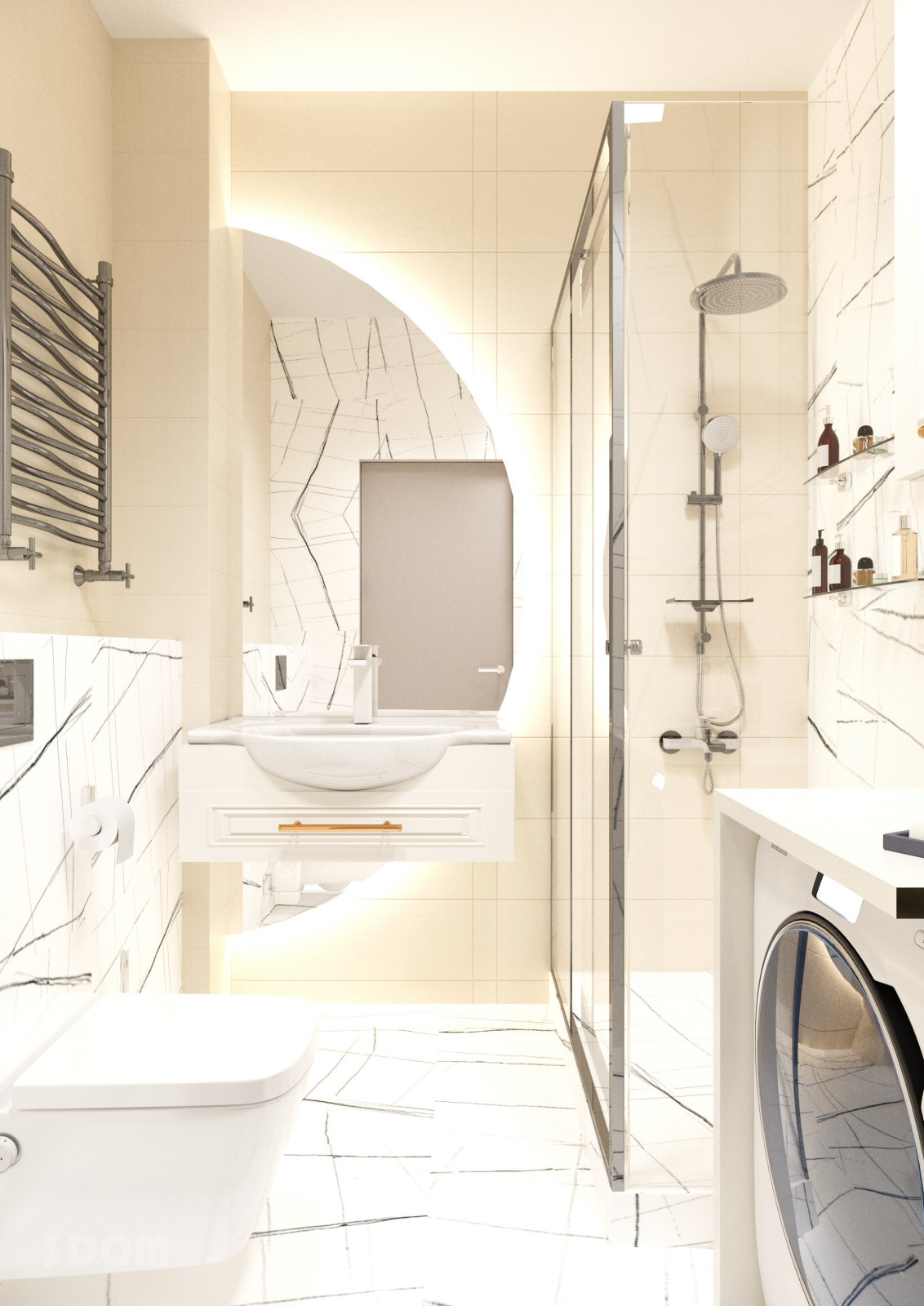 Обложка проекта: КВАРТИРА ЖК "ГЛАВНЫЙ" 49кв.м | 3DOM