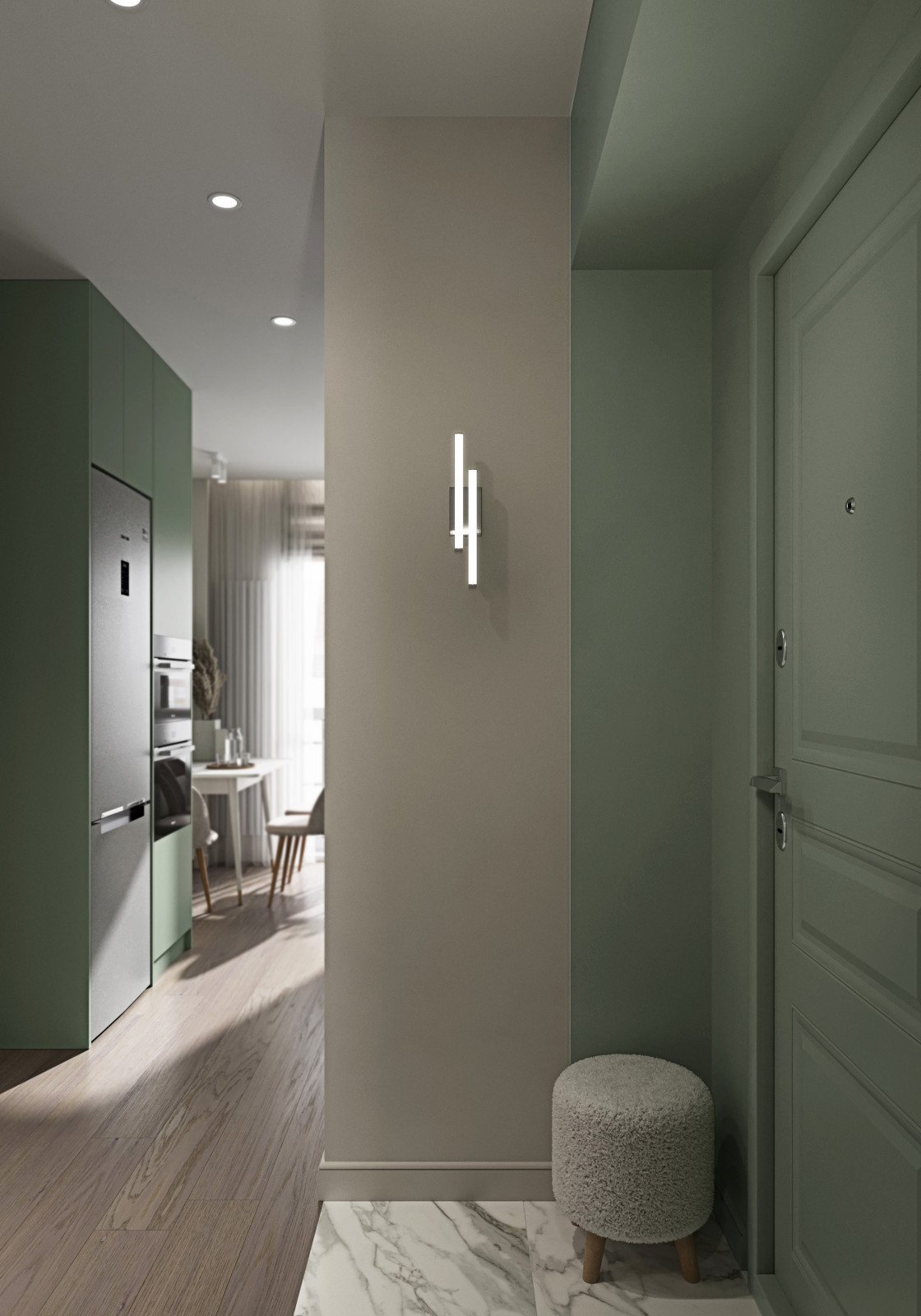 Яркие акценты в двухкомнатной квартире в Красногорске