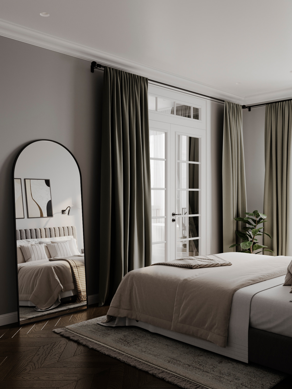 Современный mid-century в ЖК Западный Порт