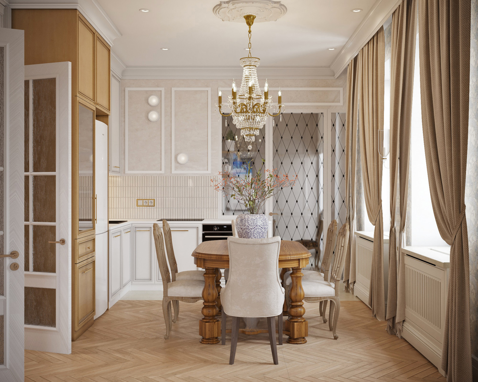 Дизайн проект квартиры с классической атмосферой