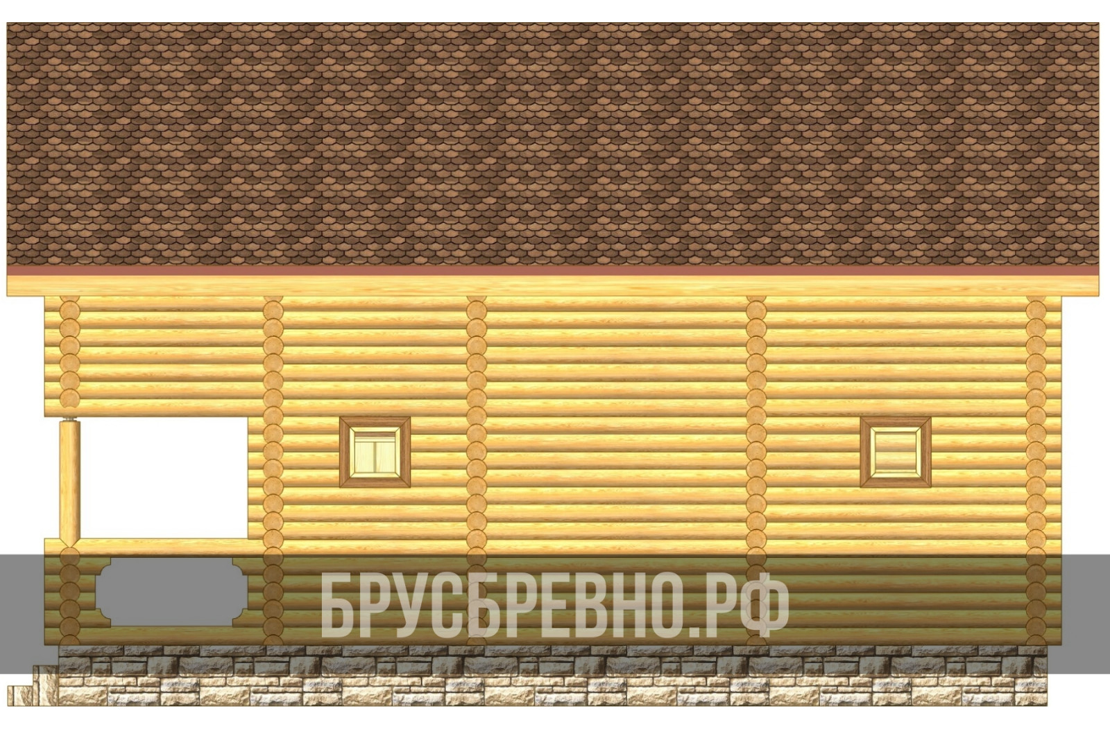 Проект 563 Баня 6х10 бревно 200