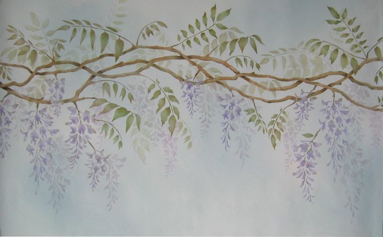 DIY: Роспись стен с помощью трафарета, или Дизайн обоев своими руками