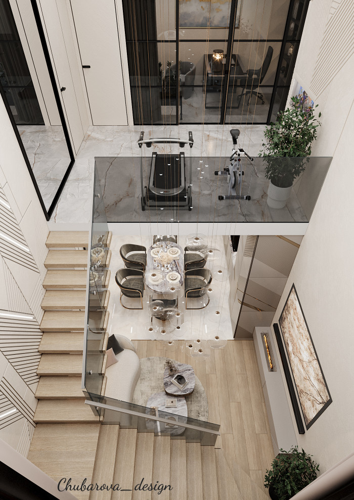 Обложка проекта: Второй свет двухуровневой квартиры в Москве