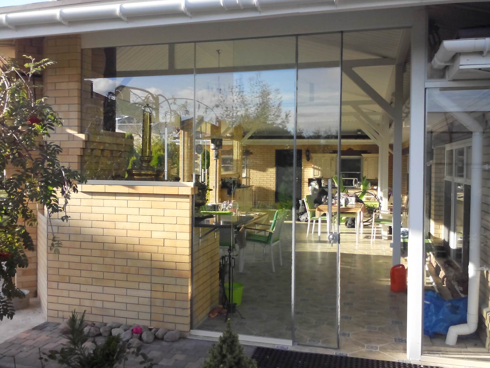 Безрамное холодное остекление в п. Михайловское