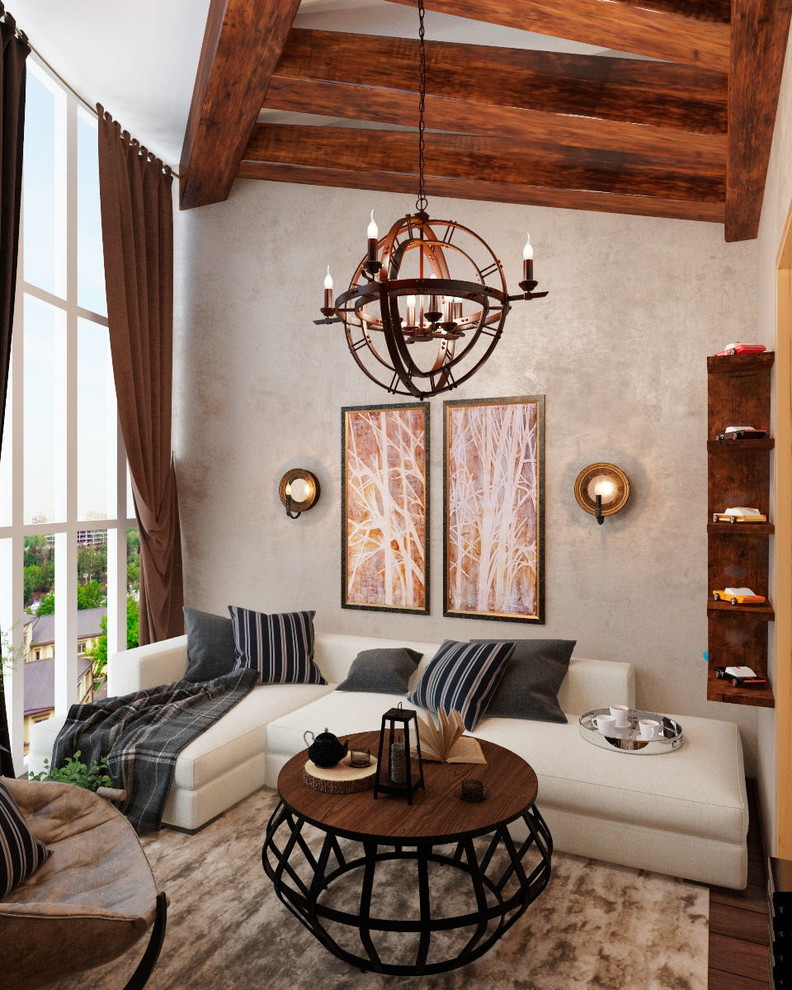 Кухня-лоджия в стиле Шале