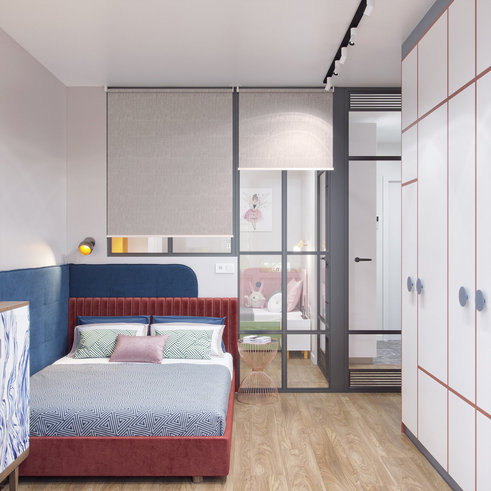 Яркая однушечка для молодой мамы с дочкой