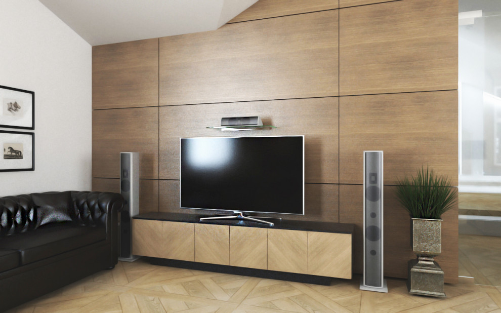 Интерьер кабинета на мансарде