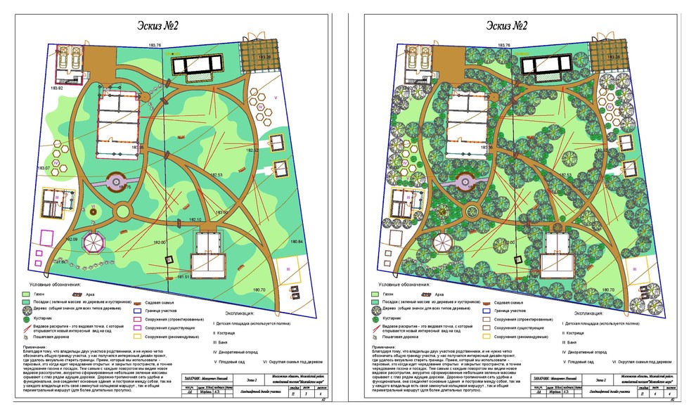 ландшафтный дизайн от эскиза к генплану
