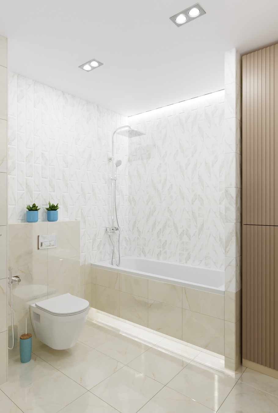 Эко минимализм в трёхкомнатной ЖК Маршал Град