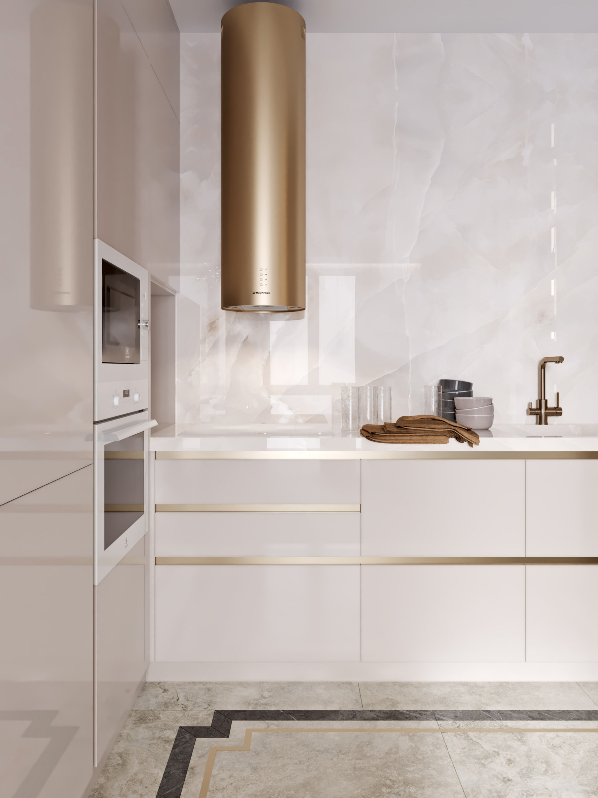 Интерьер в стиле ар-деко в ЖК Пресня Сити