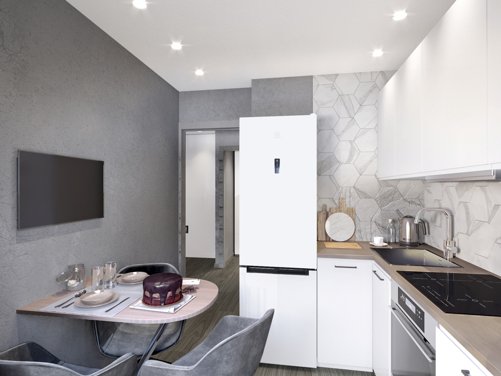 Дизайн однокомнатной хрущевки (ул.П.Савельевой)