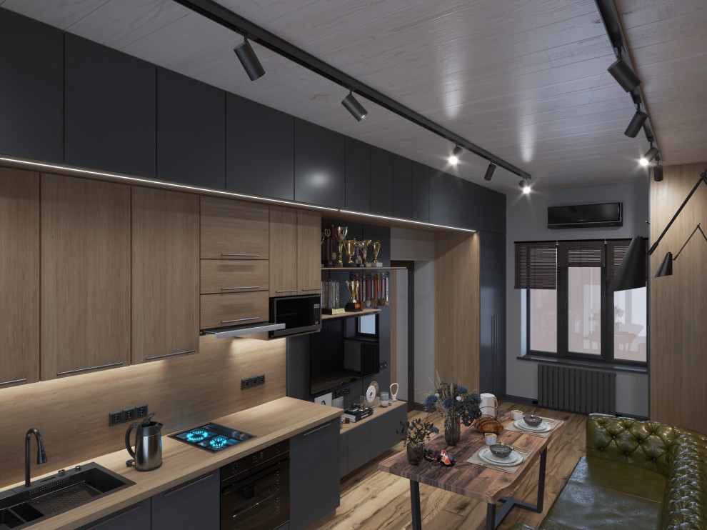 Дизайн проект кухня-гостиная