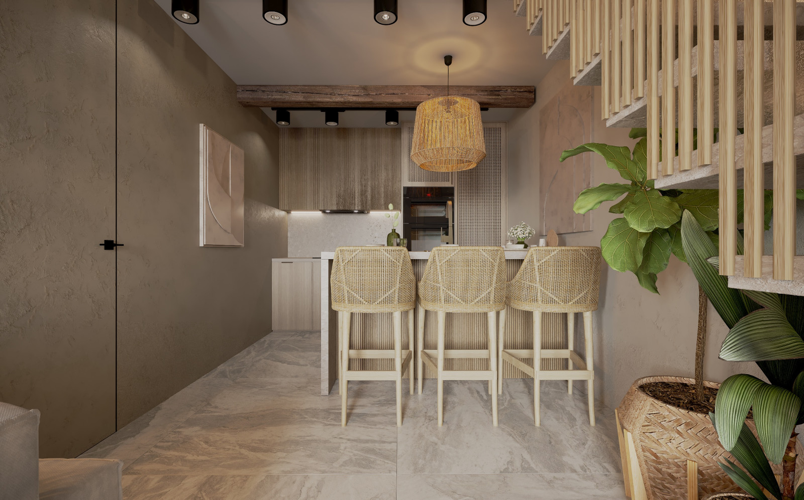 Обложка проекта: Двухуровневые апартаменты  76 кв.м