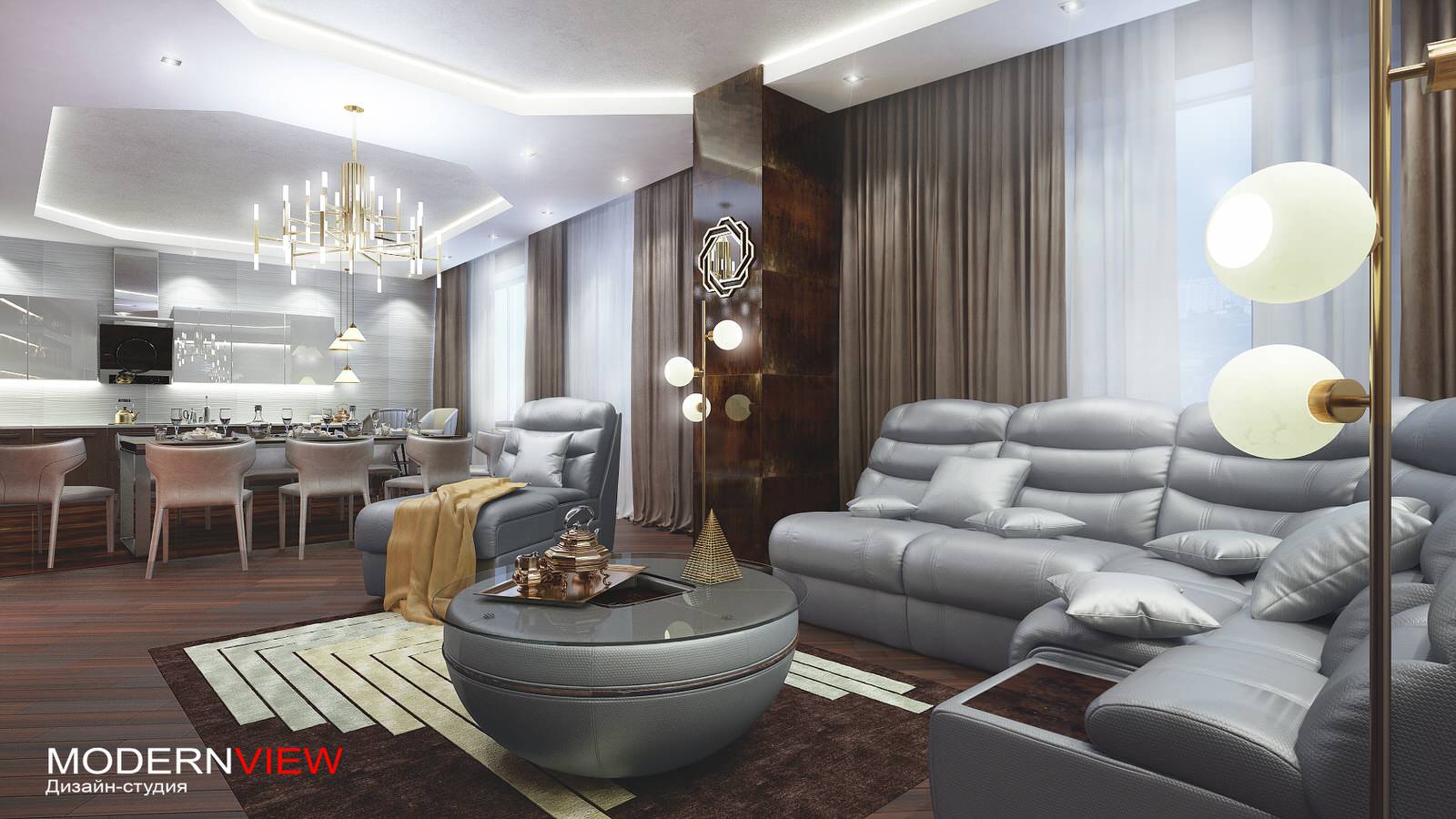 Дизайн проект квартиры "Авиаконструктора Сухого"