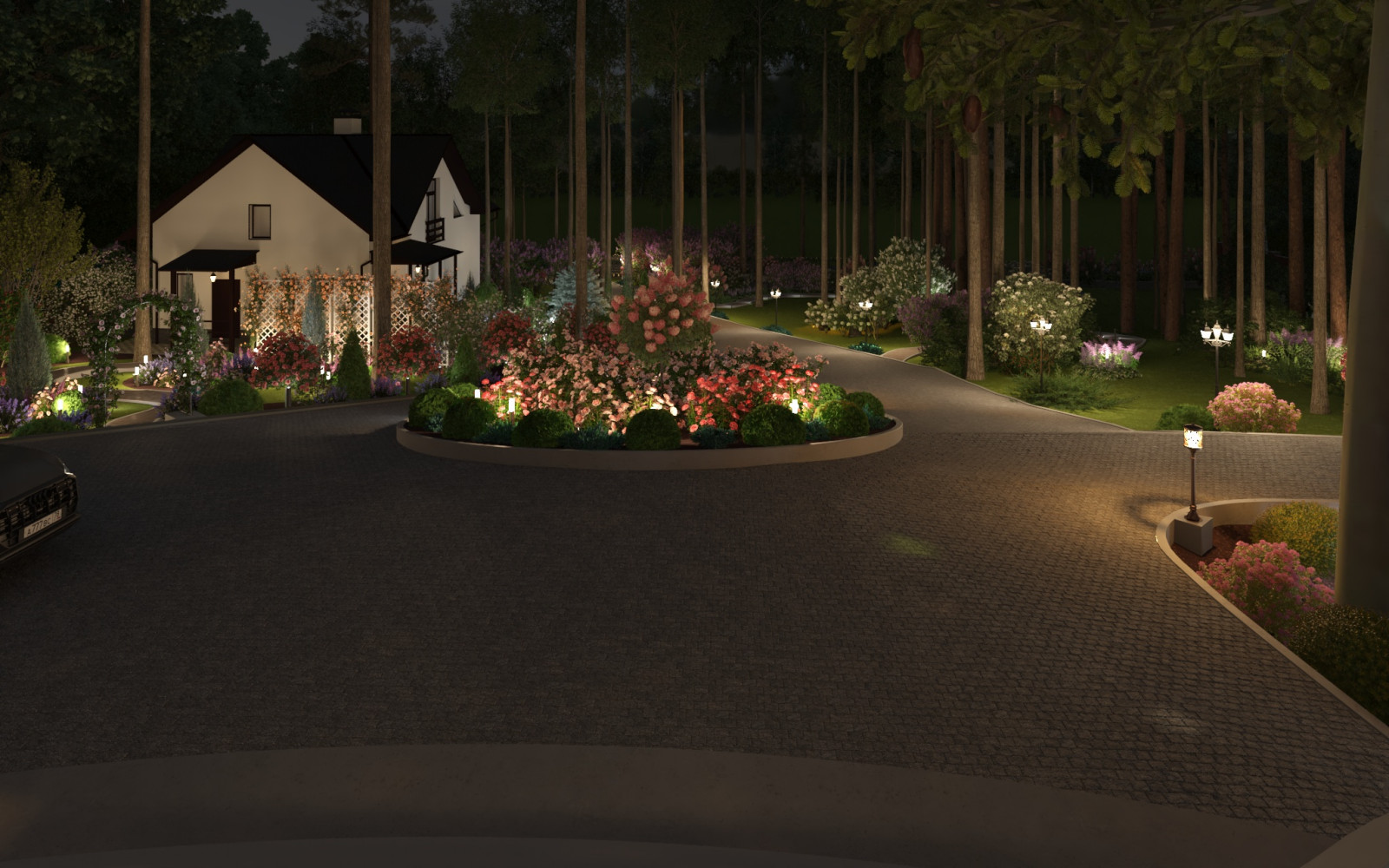 Участок с перепадом 20 м