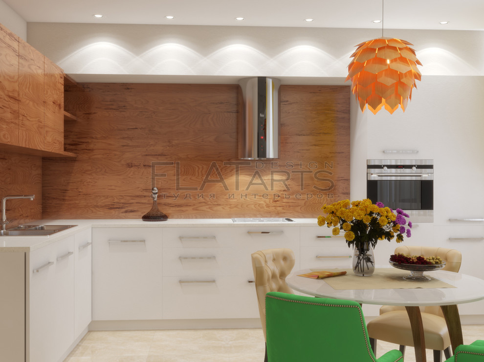 Дизайн 3-ной квартиры в современном, с элементами эко-стиля