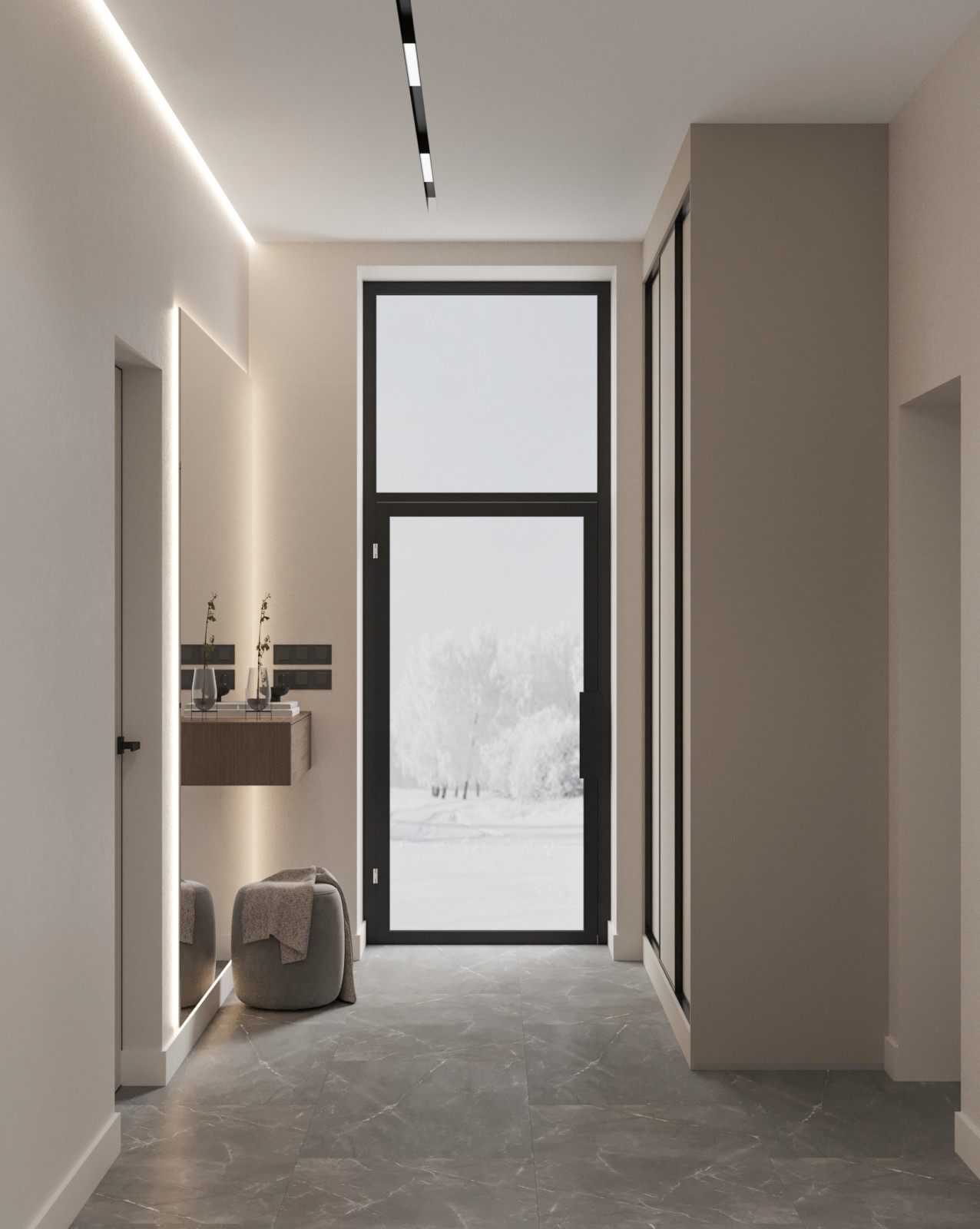 Обложка проекта: Стильный интерьер коттеджа с женской и мужской спальнями. Проект