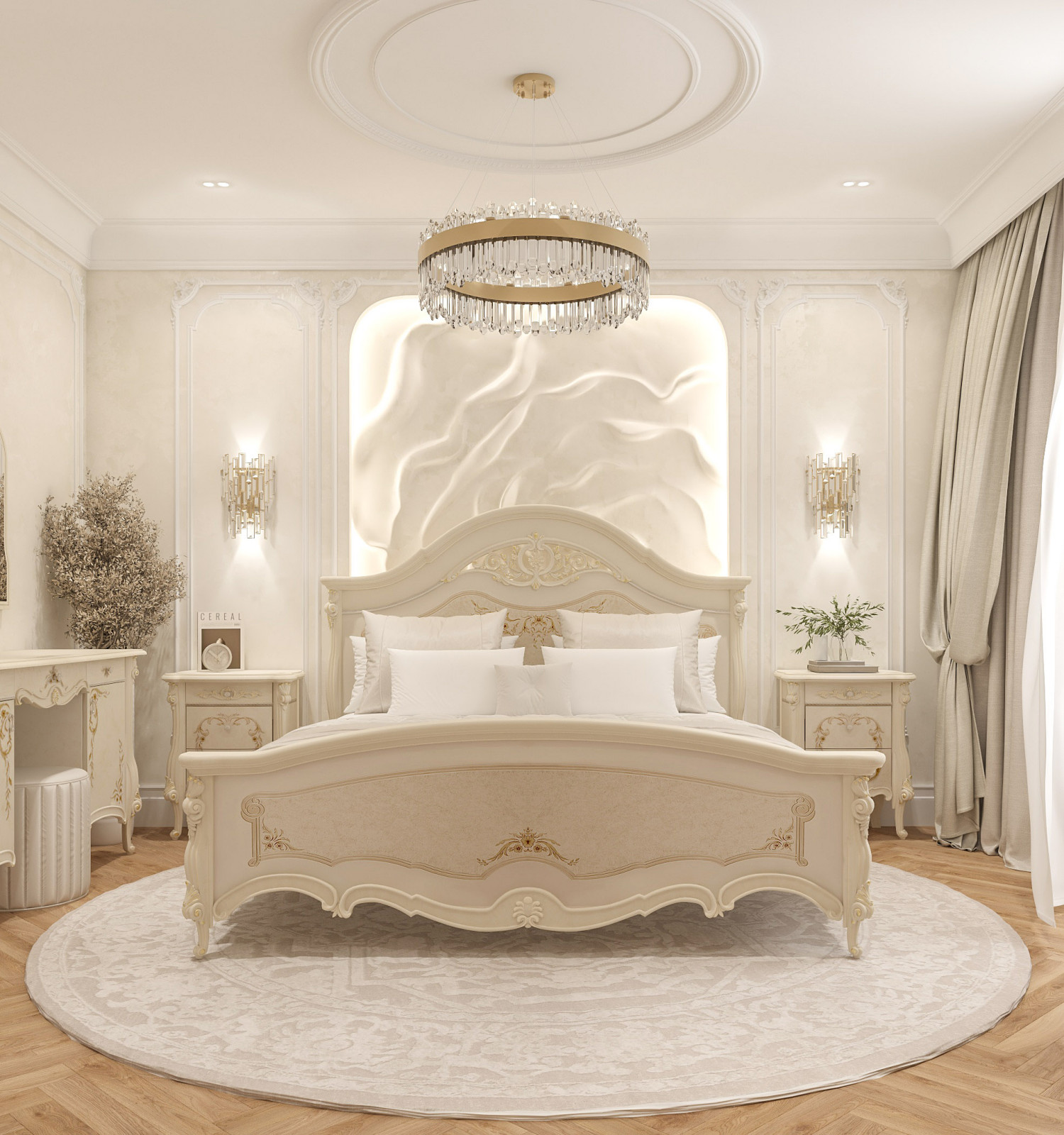 Интерьер Женской спальни . Таунхаус в КП "Образцово"